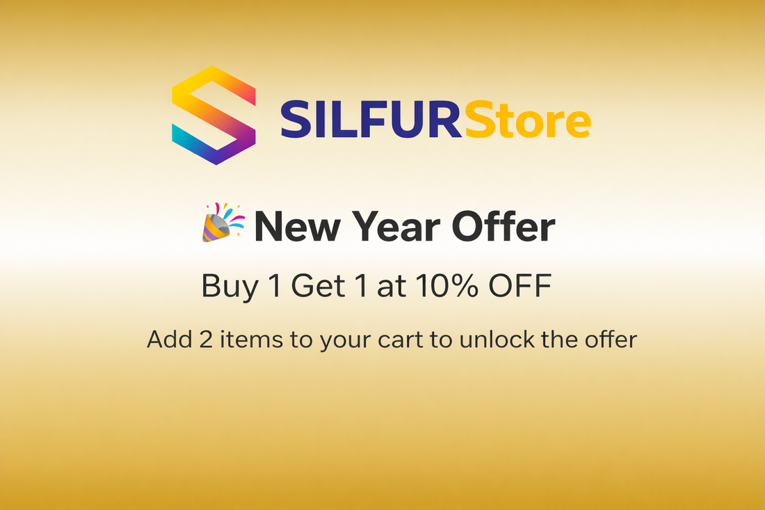 🎉 New Year Offer at SILFUR Store – Buy 1 Get 1 at 10% OFF