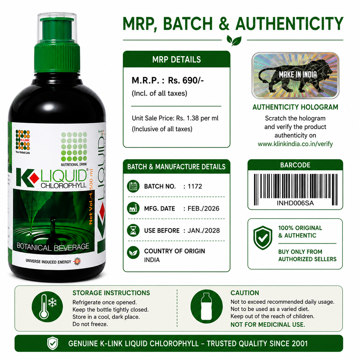 K-Link K-Liquid Chlorophyll
