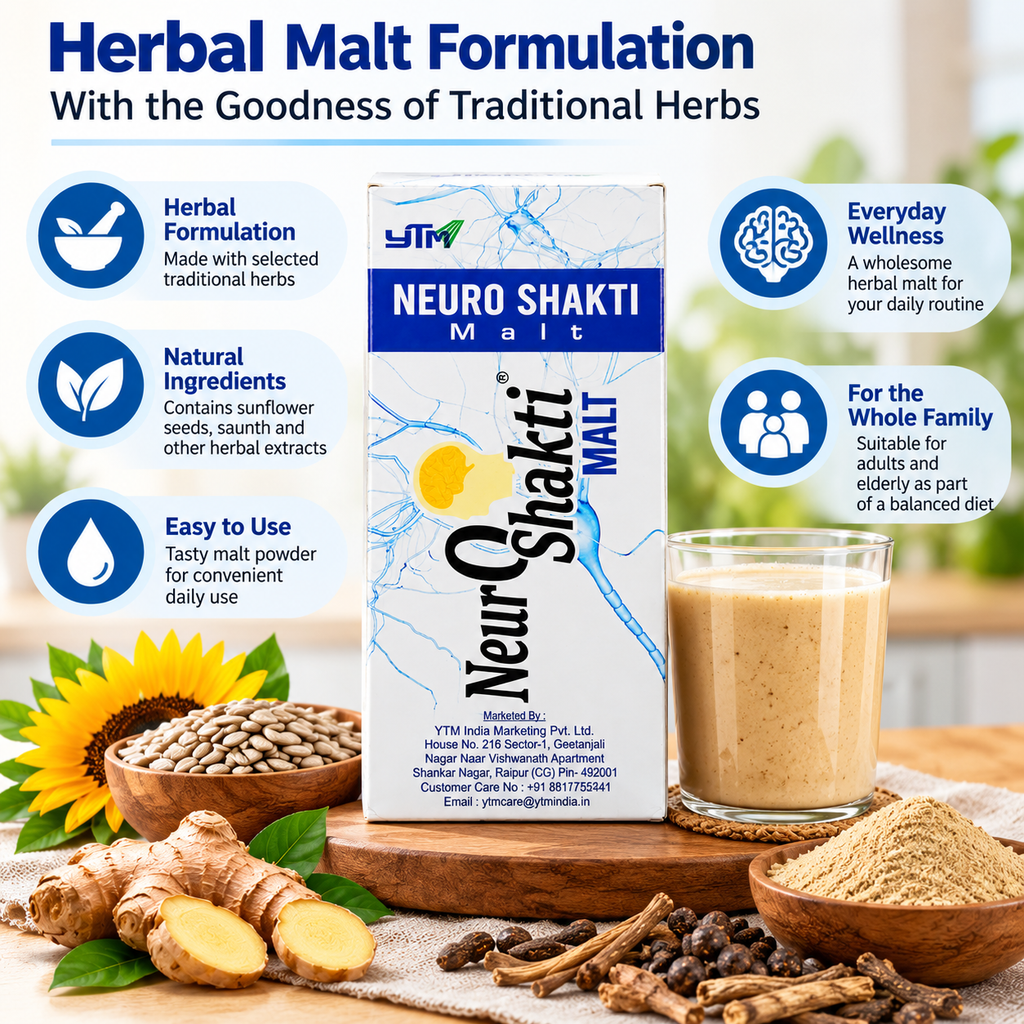 YTM Neuro Shakti Malt Powder 450g | Herbal Malt