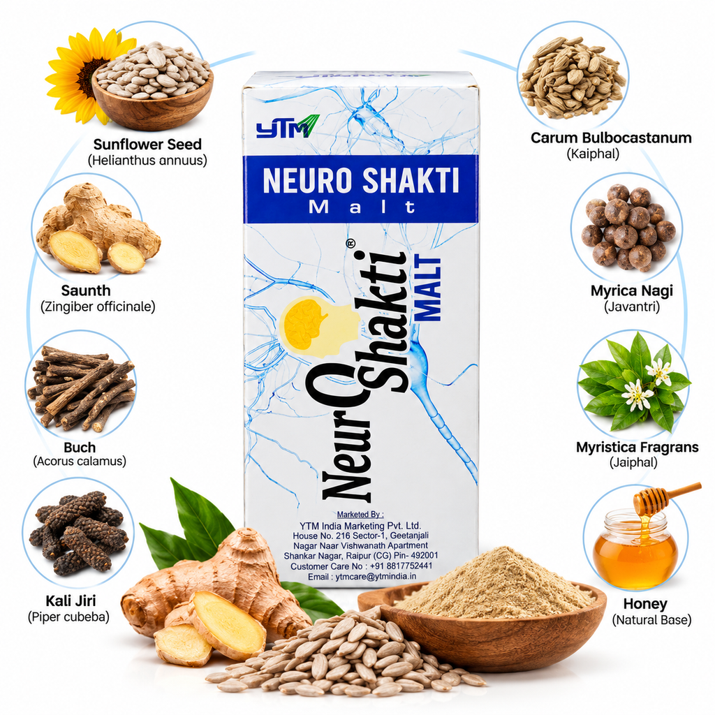 YTM Neuro Shakti Malt Powder 450g | Herbal Malt