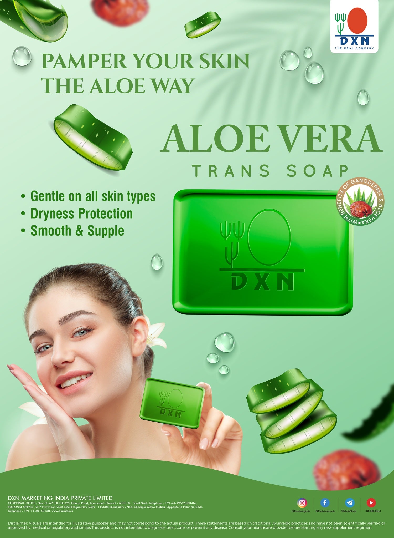 DXN Aloe vera Trans Soap (Pack of 2)