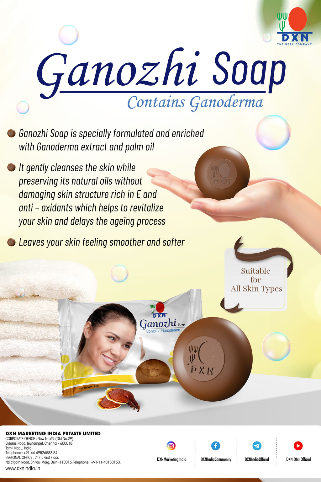 DXN Ganozhi Soap 75 g (Pack of 2)