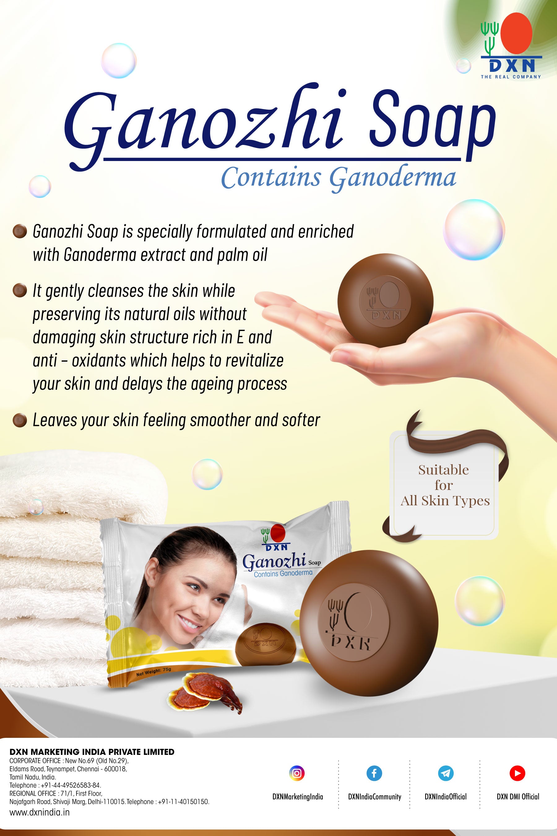 DXN Ganozhi Soap 75 g (Pack of 2)